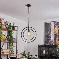Suspension Tercel Noir, 1 Lumiere