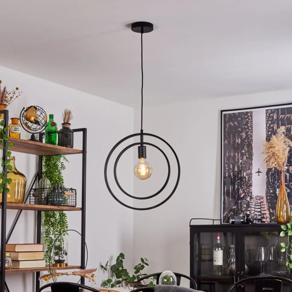 Suspension Tercel Noir, 1 Lumiere