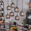 Suspension Toneau Argent Oxyde, 7 Lumieres