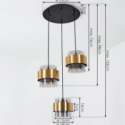 Suspension Traak Noir, 3 Lumieres