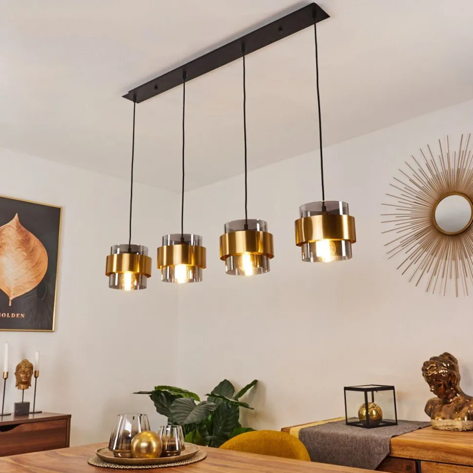 Suspension Traak Noir, 4 Lumieres