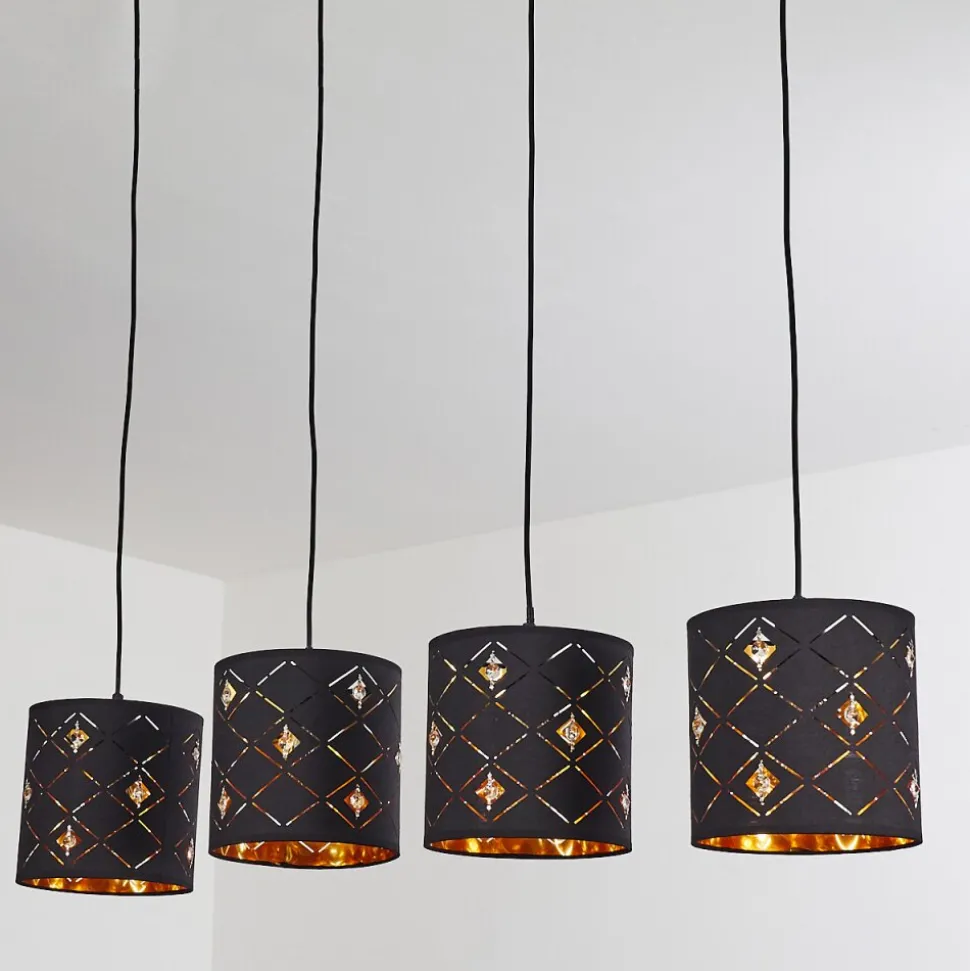 Suspension Trasancos Noir, 4 Lumieres