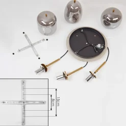 Suspension Verbania Laiton, 3 Lumieres