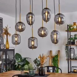 Suspension Verbania Laiton, 8 Lumieres