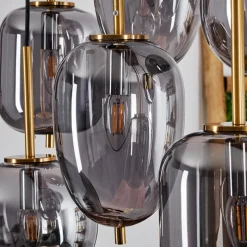 Suspension Verbania Laiton, 8 Lumieres