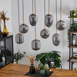 Suspension Verbania Laiton, 8 Lumieres