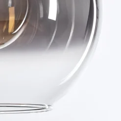 Suspension Verre 20 Cm, 25 Cm, 30Cm Koyoto Clair, Fume, 3 Lumieres