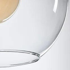 Suspension Verre 20 Cm, 25 Cm, 30Cm Koyoto Clair, 3 Lumieres