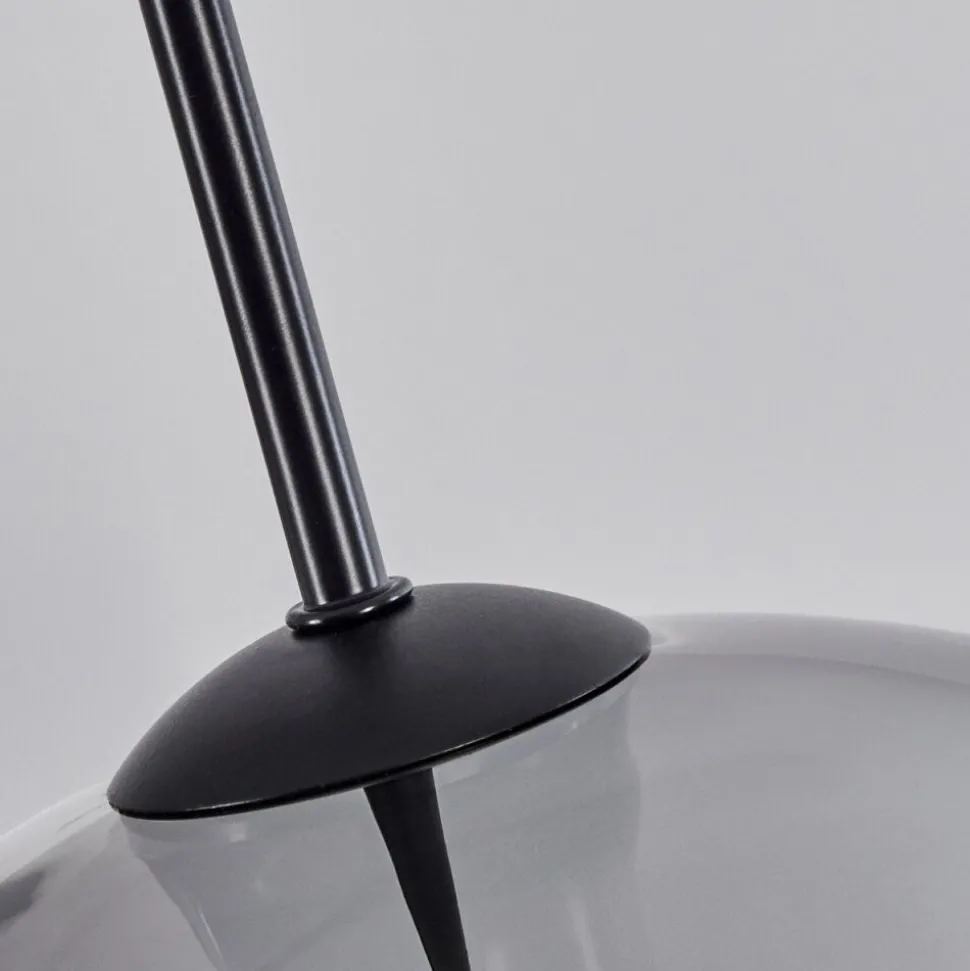 Suspension Verre 30 Cm Koyoto Clair, Fume, 3 Lumieres