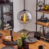 Suspension Verre 25 Cm Koyoto Clair, Fume, 1 Lumiere