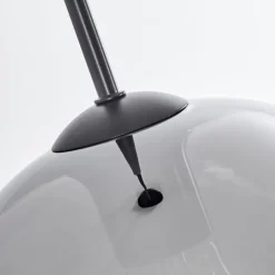 Suspension Verre 25 Cm Koyoto Clair, Fume, 1 Lumiere