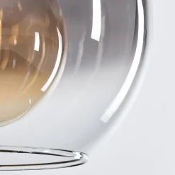 Suspension Verre 25 Cm Koyoto Clair, Fume, 1 Lumiere