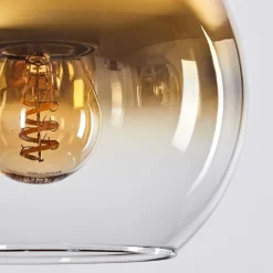Suspension Verre 15 Cm Koyoto Or, 5 Lumieres