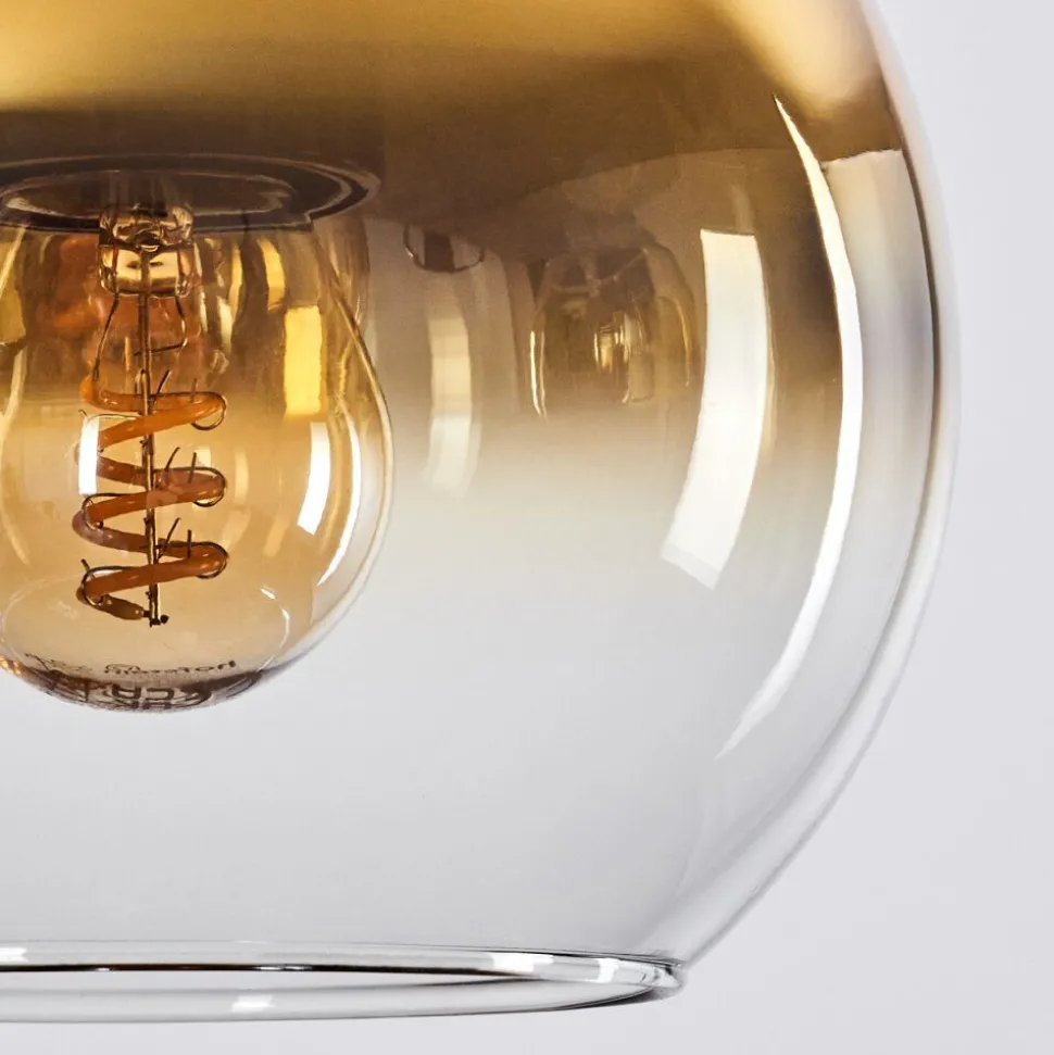 Suspension Verre 15 Cm Koyoto Or, 5 Lumieres