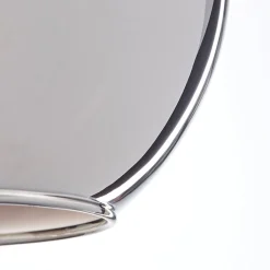 Suspension Verre 25 Cm Koyoto Chrome, Fume, 2 Lumieres