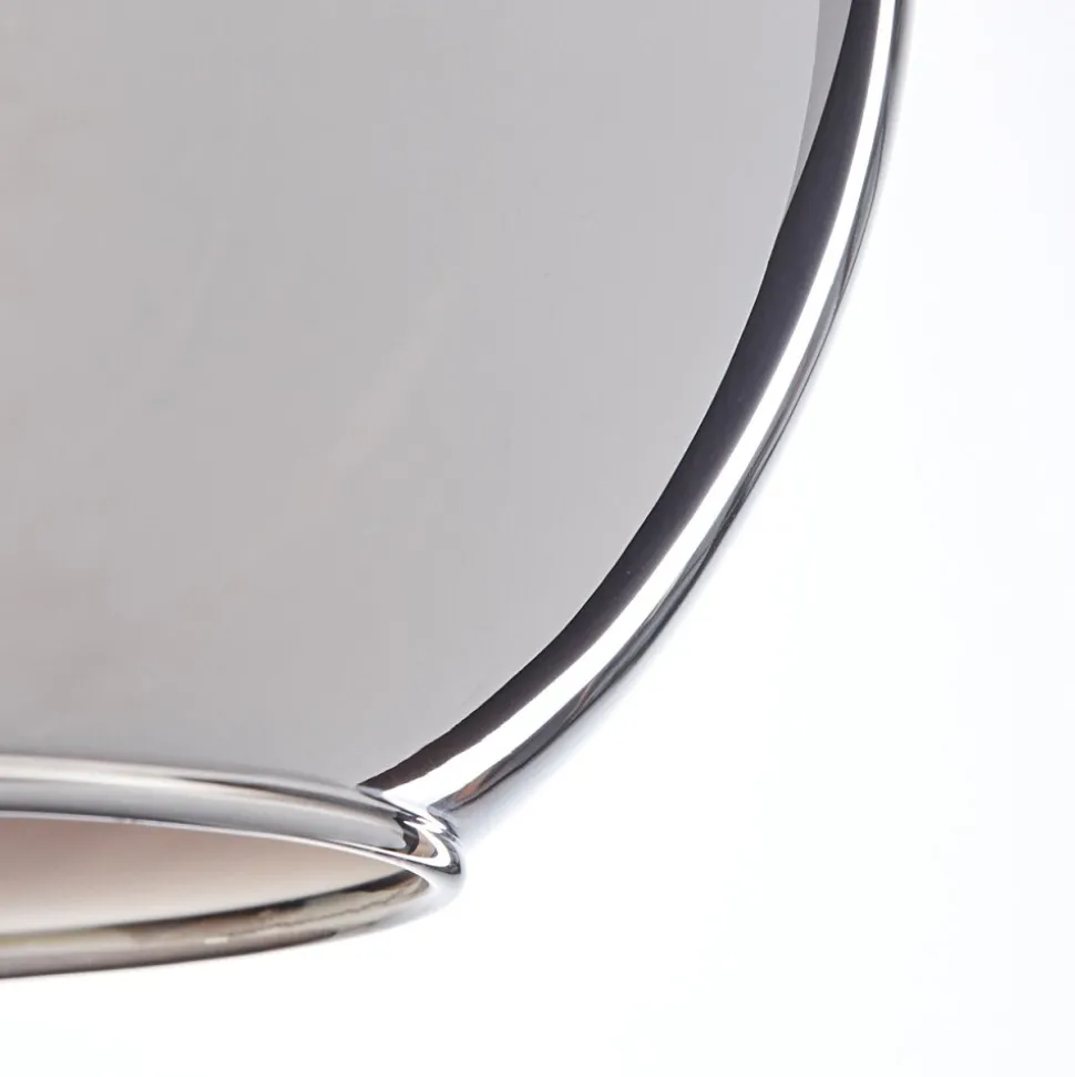 Suspension Verre 25 Cm Koyoto Chrome, Fume, 2 Lumieres