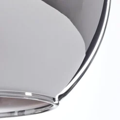 Suspension Verre 15 Cm Koyoto Chrome, Fume, 4 Lumieres