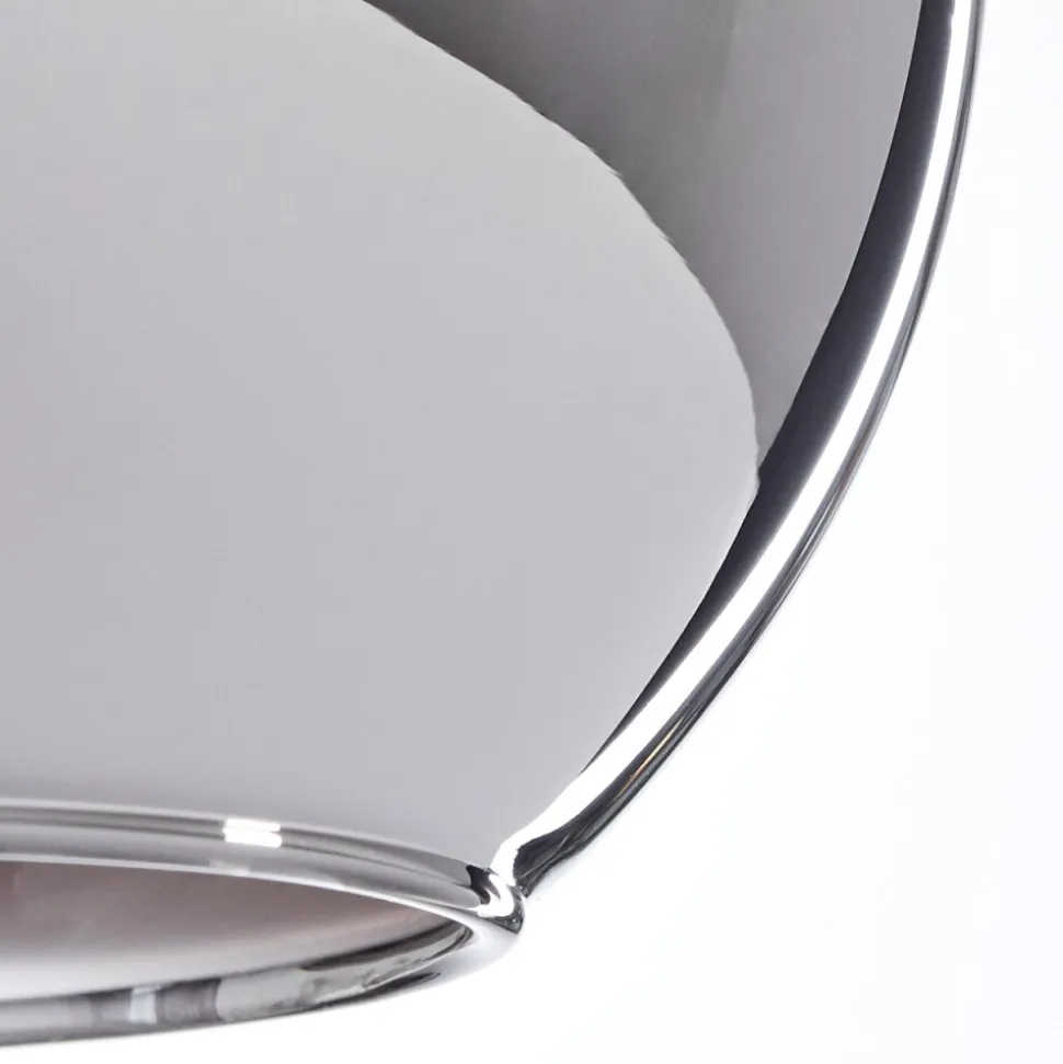 Suspension Verre 15 Cm Koyoto Chrome, Fume, 4 Lumieres