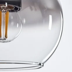 Suspension Verre 15 Cm Koyoto Clair, Fume, 1 Lumiere
