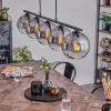 Suspension Verre 20 Cm Koyoto Fume, 5 Lumieres