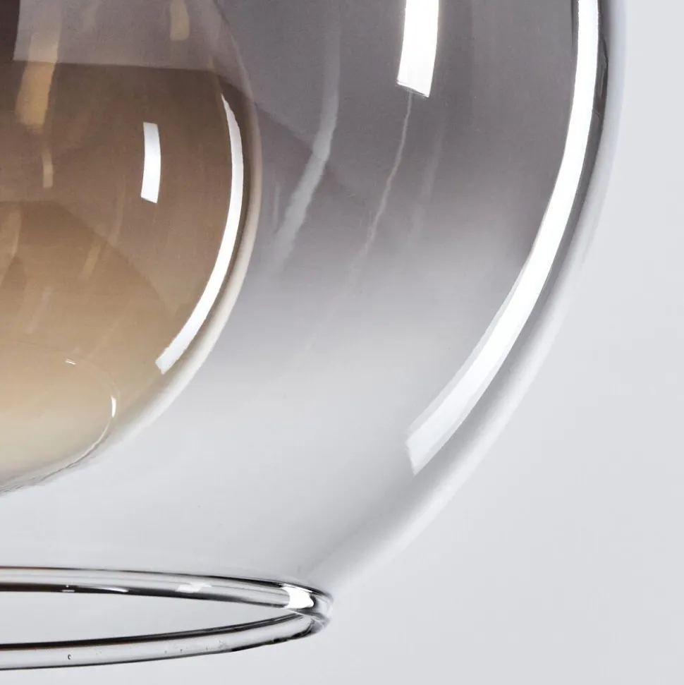 Suspension Verre 20 Cm Koyoto Fume, 5 Lumieres