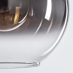Suspension Verre 30 Cm Koyoto Clair, Fume, 2 Lumieres