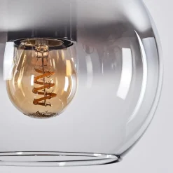 Suspension Verre 15 Cm Koyoto Fume, 5 Lumieres