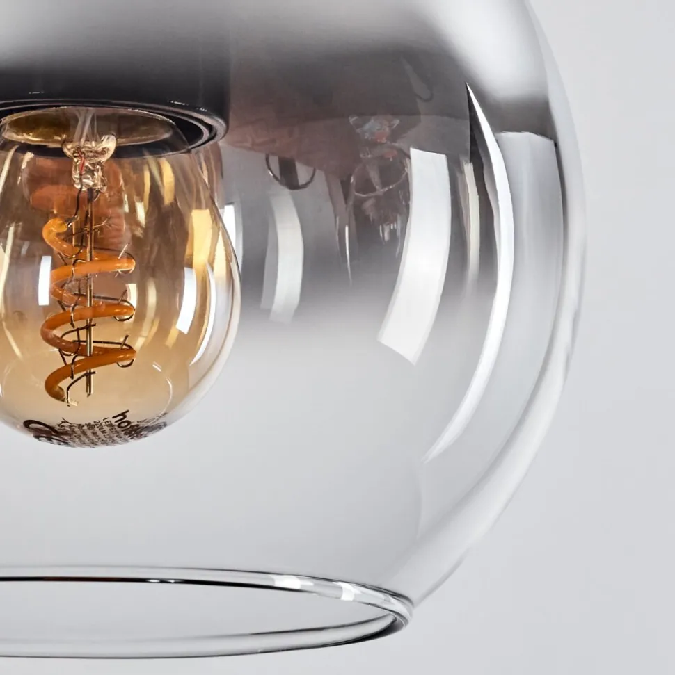 Suspension Verre 15 Cm Koyoto Fume, 5 Lumieres