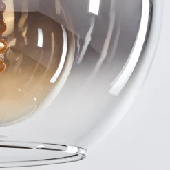 Suspension Verre 20 Cm Koyoto Fume, 4 Lumieres