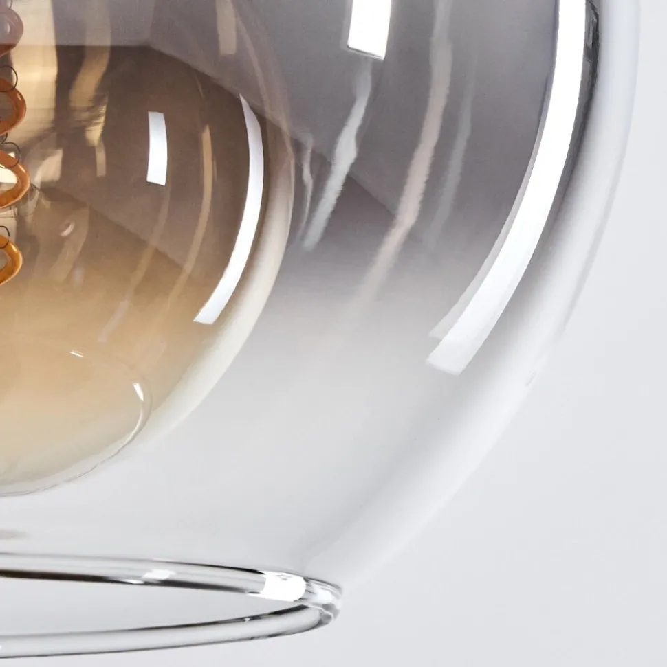 Suspension Verre 20 Cm Koyoto Fume, 4 Lumieres