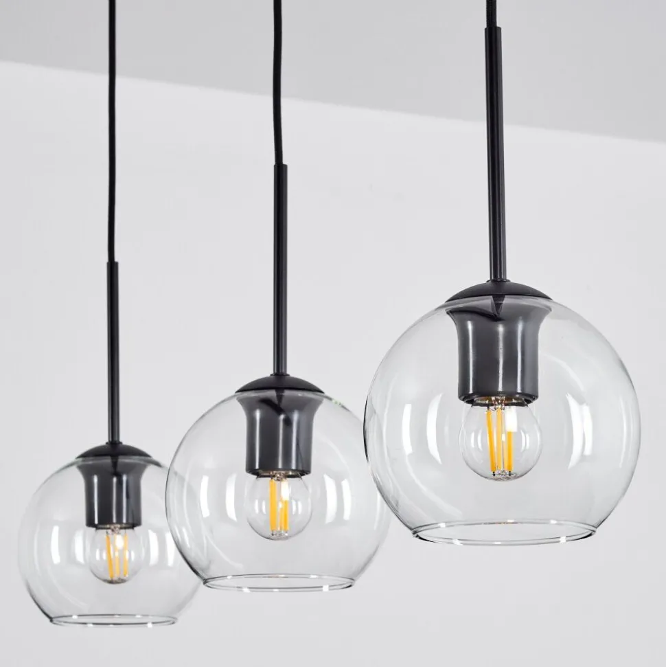 Suspension Verre 15 Cm Koyoto Clair, 3 Lumieres