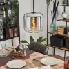 Suspension Verre 25Cm Lauden Chrome, Clair, Fume, 1 Lumiere
