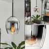 Suspension Verre 15Cm Vevino Clair, Fume, 1 Lumiere