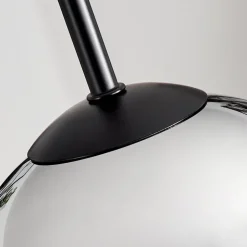 Suspension Verre 15Cm Vevino Clair, Fume, 1 Lumiere