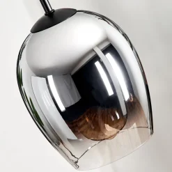 Suspension Verre 15Cm Vevino Clair, Fume, 1 Lumiere