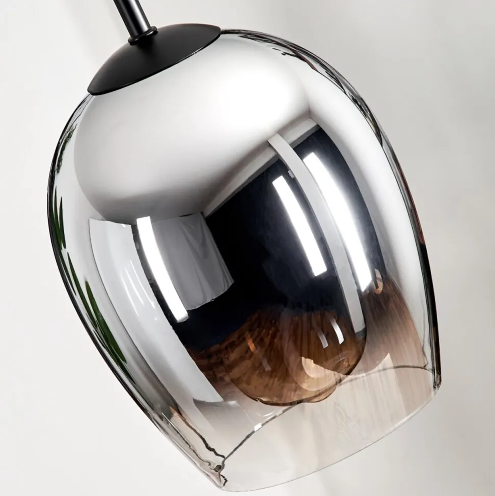 Suspension Verre 15Cm Vevino Clair, Fume, 1 Lumiere