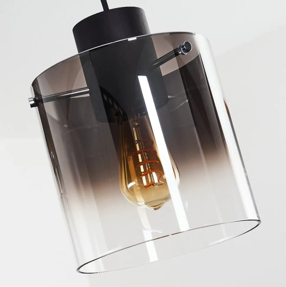 Suspension Wichit Noir, 3 Lumieres