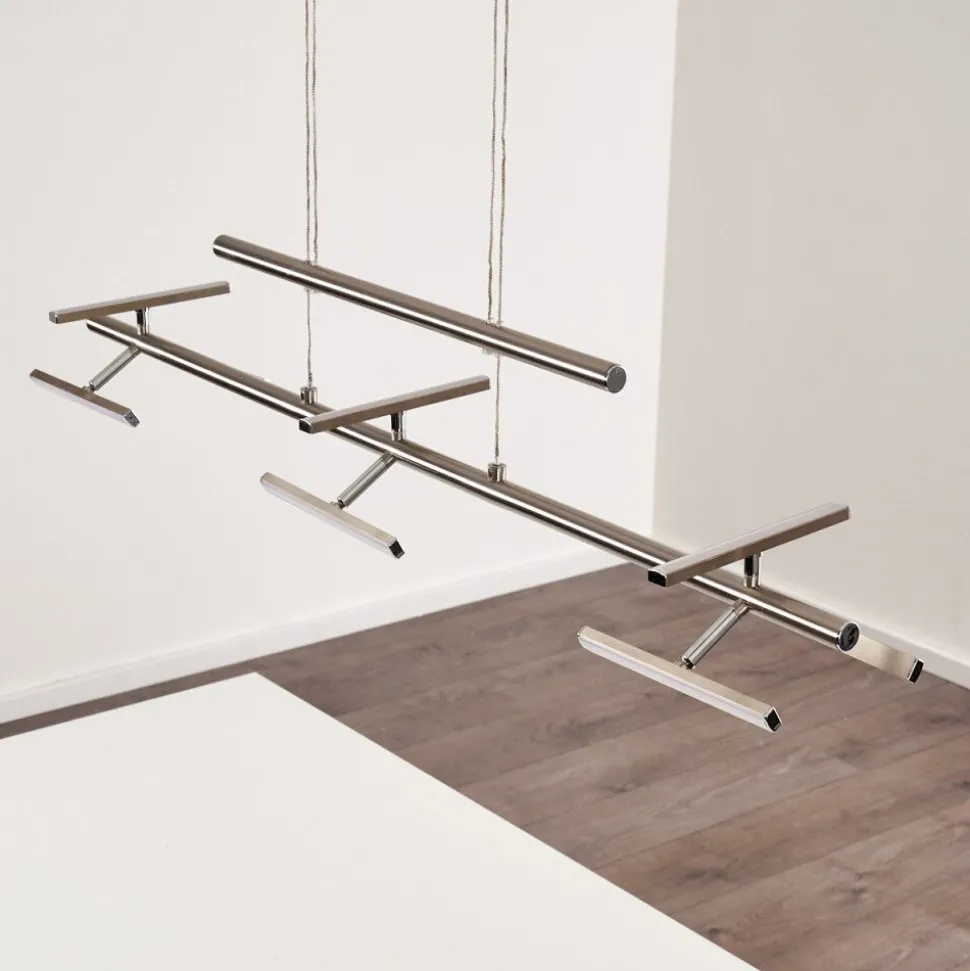 Suspension Windsor Led Chrome, Nickel Mat, 9 Lumieres