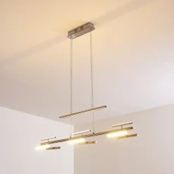 Suspension Windsor Led Chrome, Nickel Mat, 9 Lumieres