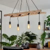 Suspension Yaak Brun, Noir, 4 Lumieres