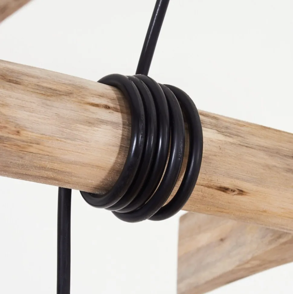 Suspension Yaak Brun, Noir, 4 Lumieres