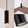 Suspension Zuoz Noir, 1 Lumiere