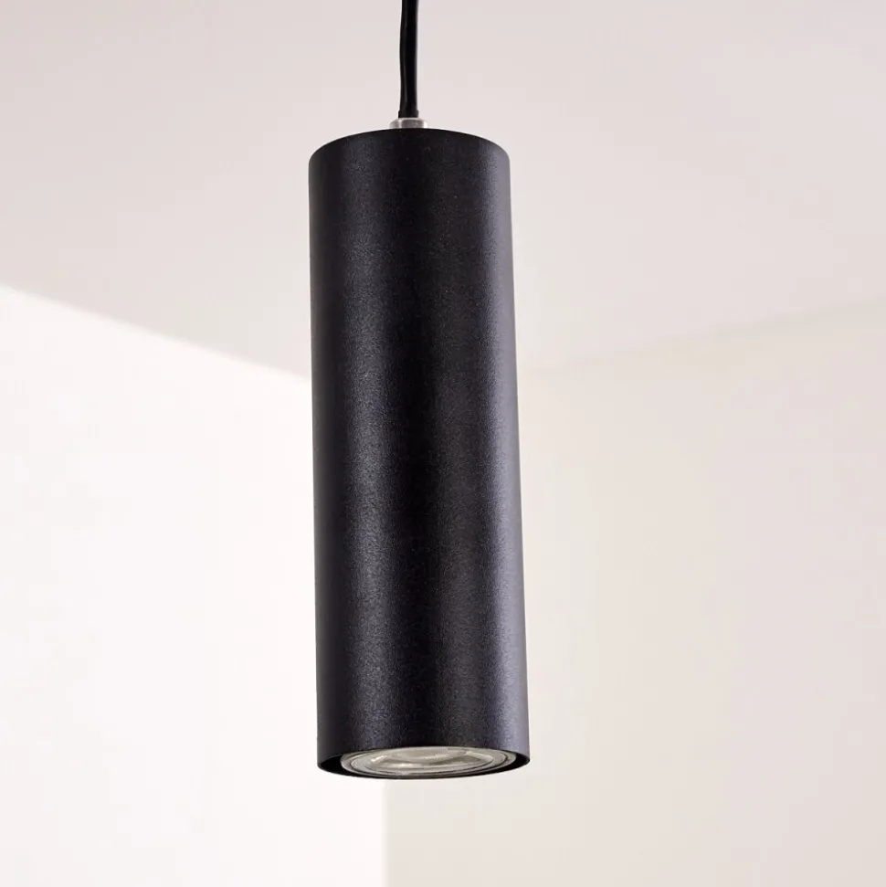 Suspension Zuoz Noir, 1 Lumiere