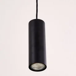 Suspension Zuoz Noir, 1 Lumiere
