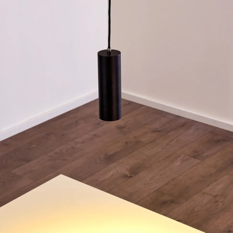 Suspension Zuoz Noir, 1 Lumiere