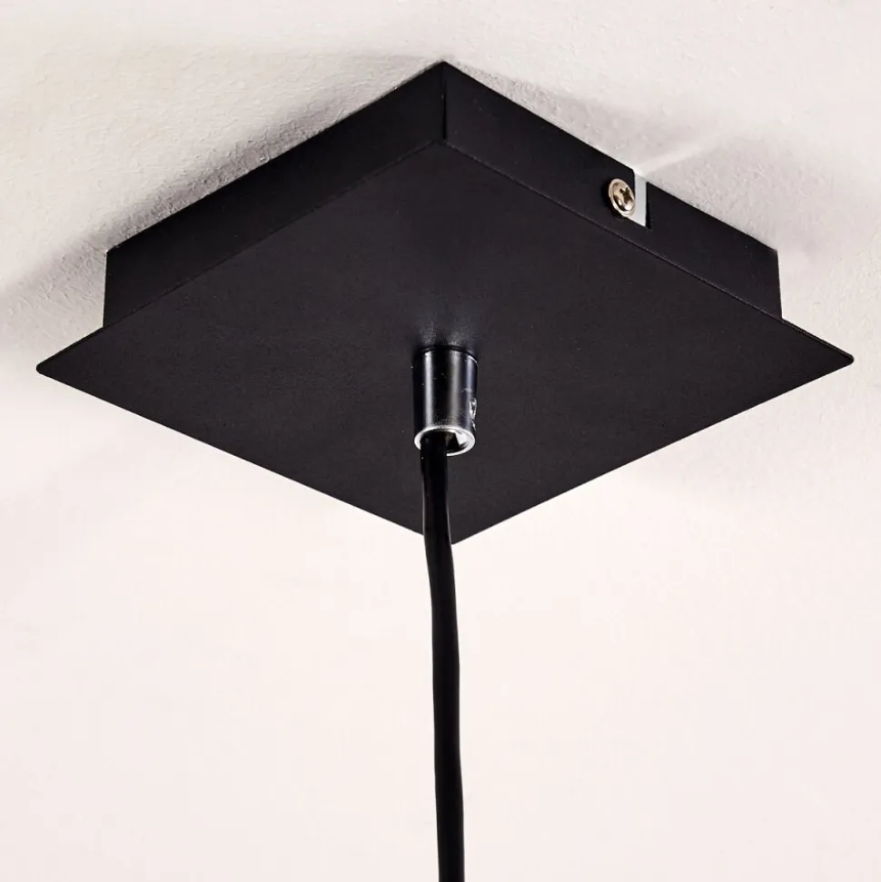 Suspension Zuoz Noir, 1 Lumiere