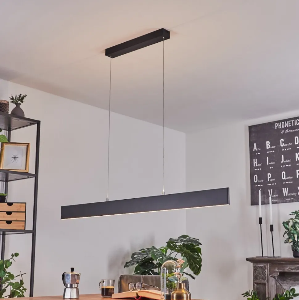 Suspensionbrun Led Anthracite, 2 Lumieres, Telecommandes