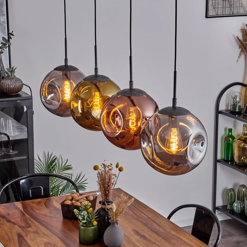 Suspensioncabreiro Anthracite, 4 Lumieres