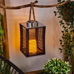 Suspensionemboque Led Brun, Ecru, Nickel Mat, Noir, 1 Lumiere