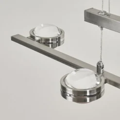 Suspensionfernandaires Led Nickel Mat, 8 Lumieres